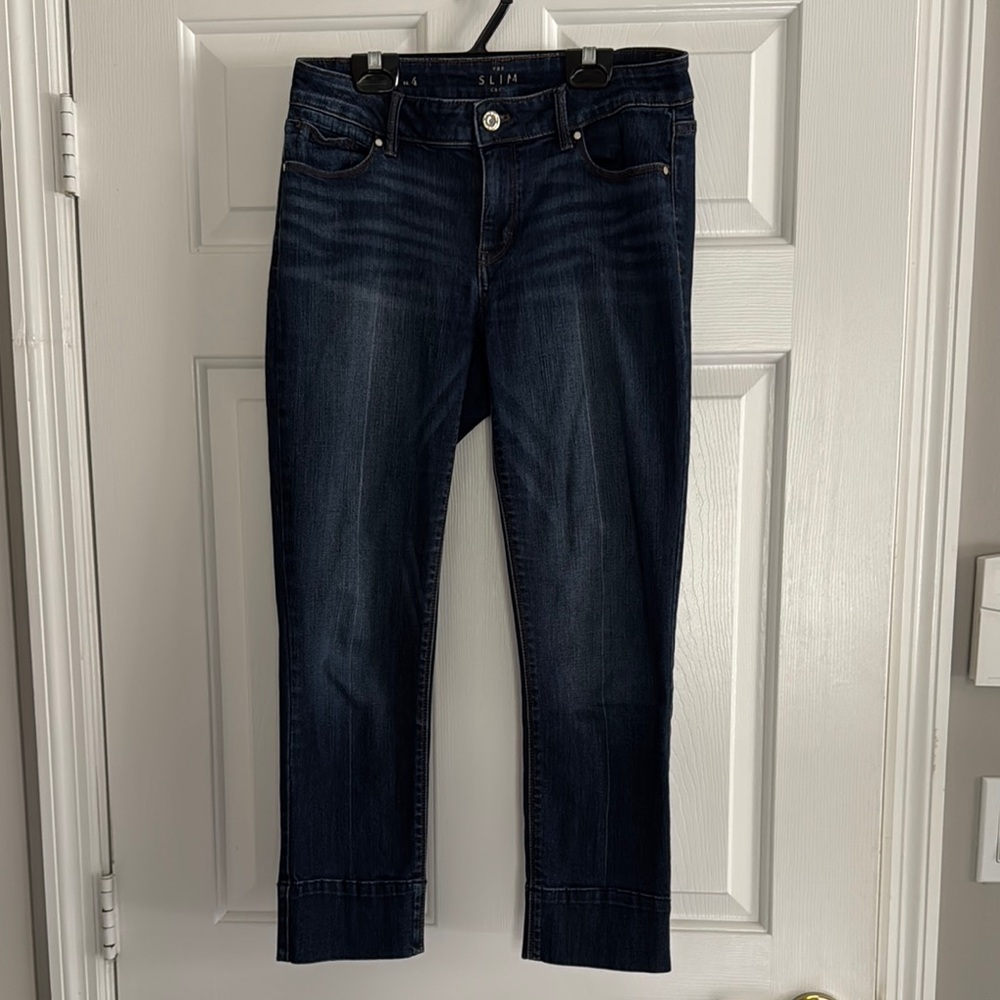 White House Black Market Dark Blue Ankle Jeans